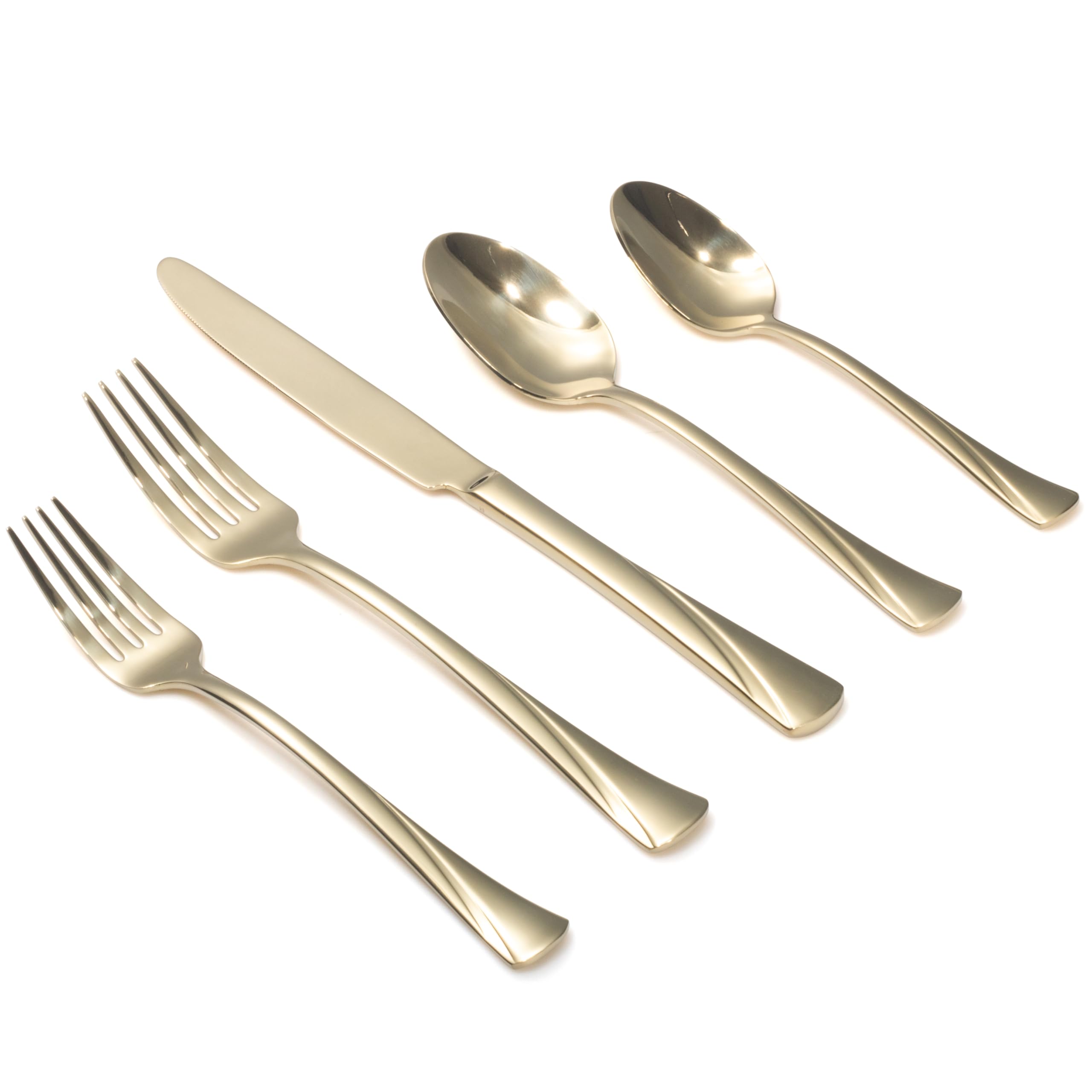 Alata Alice Champagne Gold Flatware Set