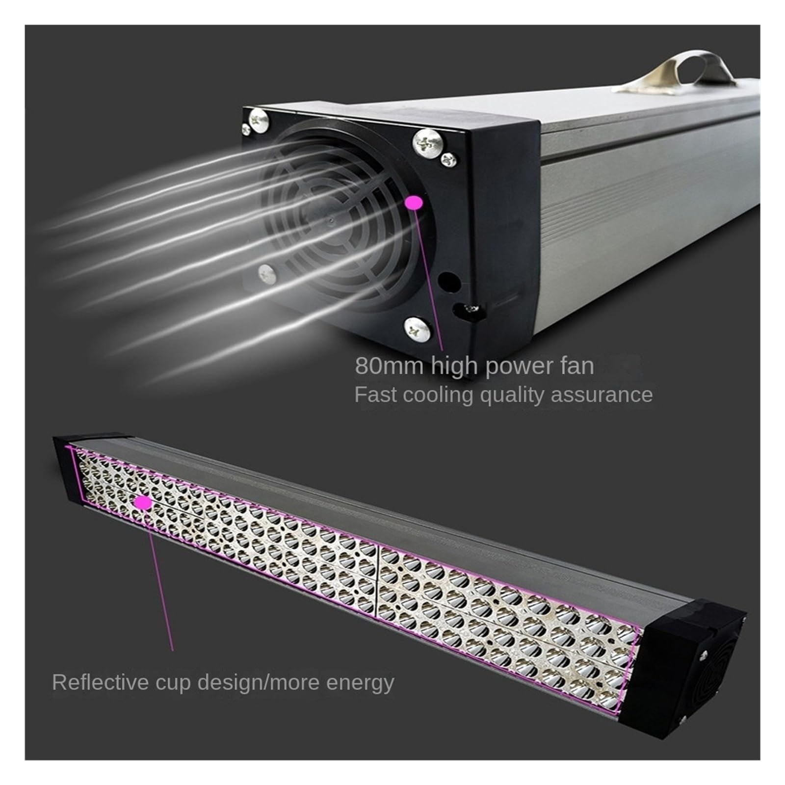 1000W 500W UV-Härtungslampe 365nm 395nm 405nm Kleber Harz Grün Öl Löten Leiterplattenbeschichtung LCD-Bildschirm Farbe Lack Schnelle Härtung(700W,395nm)