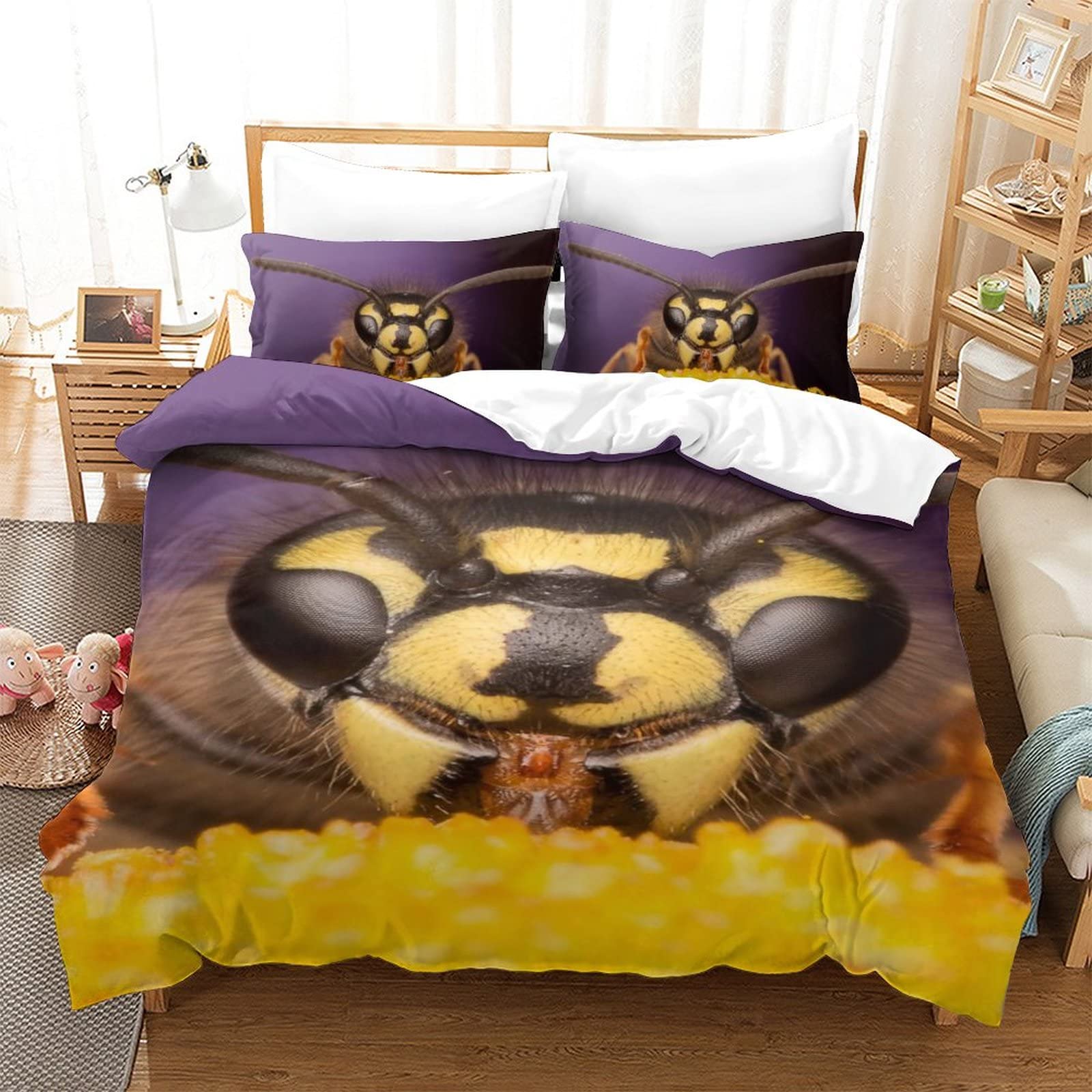 Housse de couette abeille 3D : le cadeau de lit parfait pour l'anniversaire d'un enfant