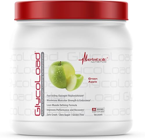 Metabolic Nutrition, Glycoload, 100% micronizado cíclico racimo dextrina carbohidrato en polvo, glucógeno muscular carga de carbohidratos,