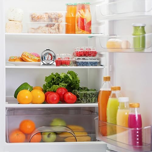 Miniatura 5 de Paquete de 4 termómetros para refrigerador con esfera grande, medidor de temperatura para refrigerador, congelador, refrigerador.