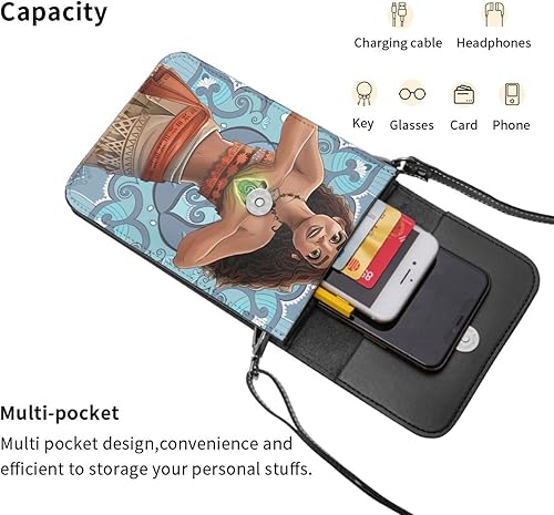 Miniatura 4 de YIVIOYIL Mo-ana - Bolsos cruzados para mujer, bolso para teléfono, bolso cruzado para mujer, bolso cruzado, correa de hombro ajustable, Negro -