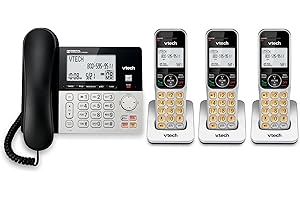 VTech VG208-3 Corded and Cordless Phone with Answering Machine and 3 Handsets