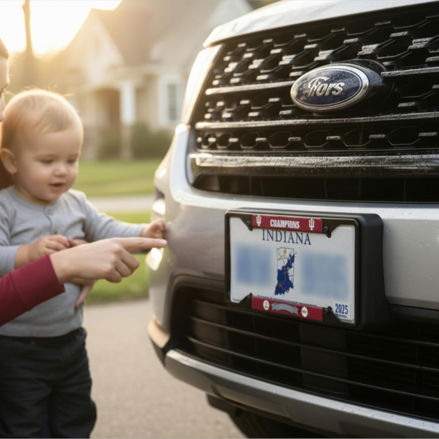 Logo Brands Indiana Hoosiers 2025-26 National Champions License Plate Frame – Black Matte Finish Car Accessory for NCAA Football Fans – Made in USA, Fits Standard 12x6 Plates - Image 5