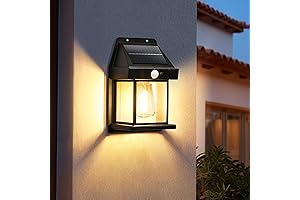 GIGALUMI Solar Wall Lights Outdoor, Dusk to Dawn Motion Sensor Lights Waterproof