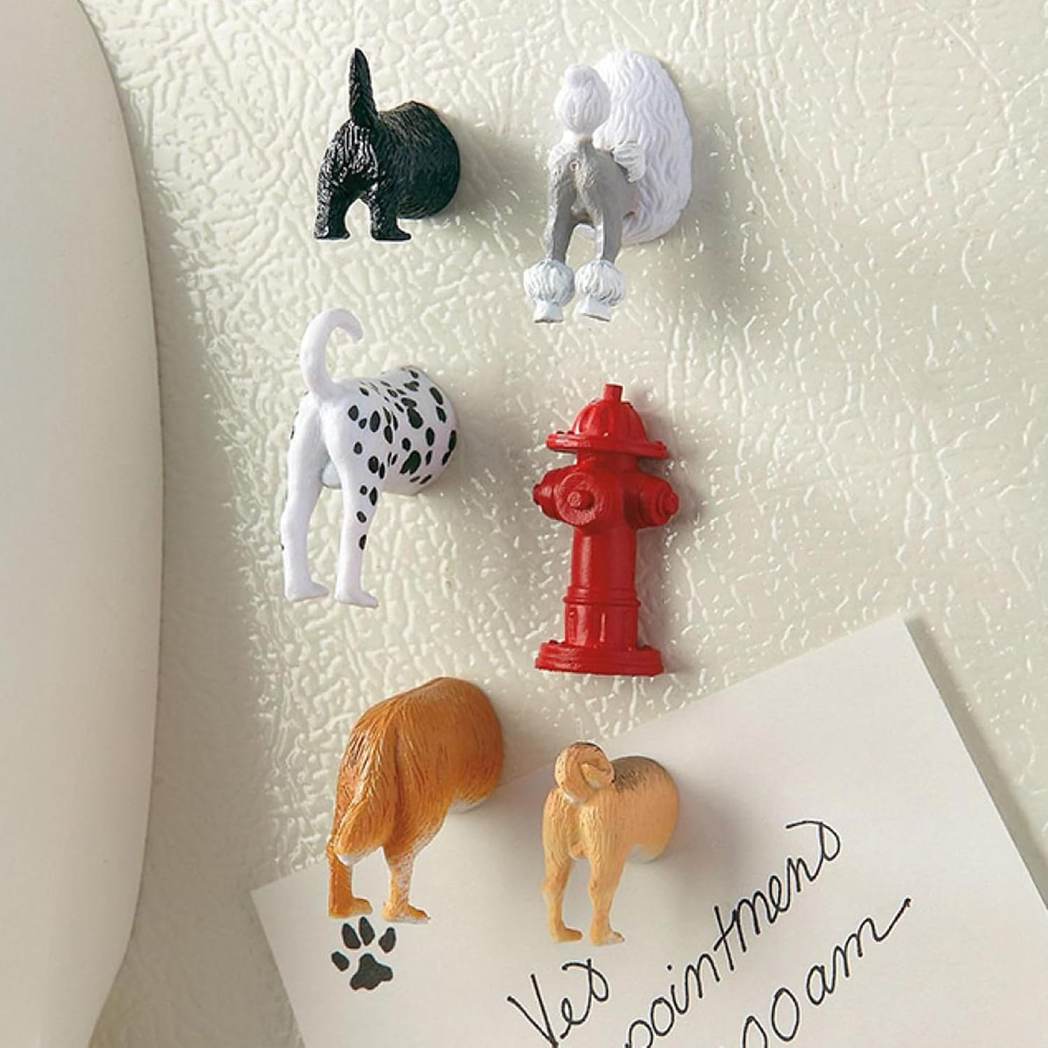Kikkerland Dog Butt Magnet Set of Six – Fun Decor for Home, Office, & Classroom – Gifts for Holidays & Events