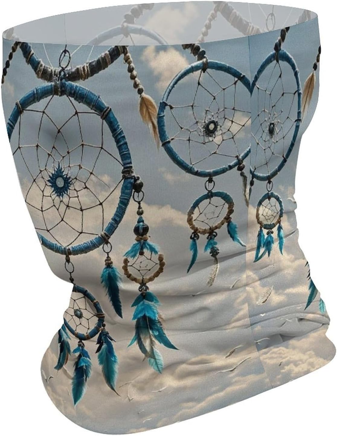 Native Dream Catcher Neck Gaiter Face Cover Scarf Multipurpose Sunscreen Breathable Bandana Head Scarfs Soft Sun & Wind-proof Face Mask Gator Scarf for Adult Outdoor