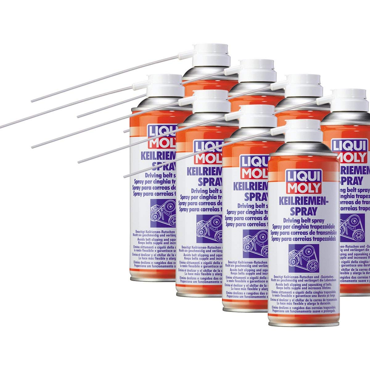 8x LIQUI MOLY 4085 Keilriemen-Spray Motorpflege 400ml