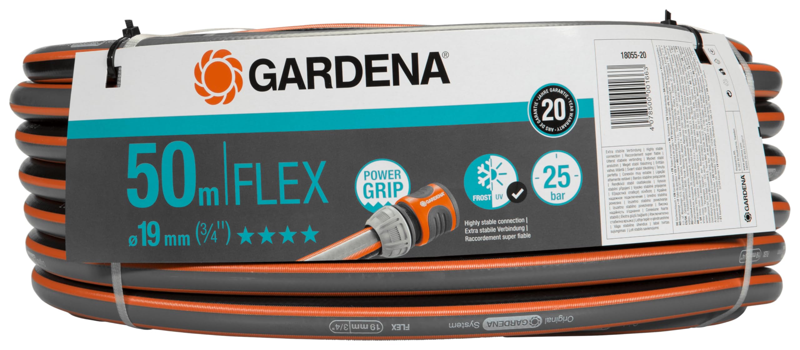 Gardena Manguera Flex Ø 19 mm Rollo de 50 m, Estándar