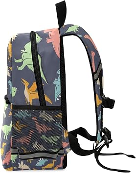 ALAZA Cute Dinosaur Toddler Backpack for Boys Girls,Colorful Dinosaur Pattern Kids Backpack,Kindergarten Children Bag Preschool Nursery Travel Bag Daycare Bag with Safety Leash
