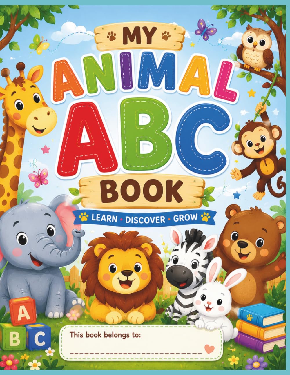 My First Animal ABC Adventure Fun Alphabet Learning for Kids (A–Z Tracing & Coloring Book)
