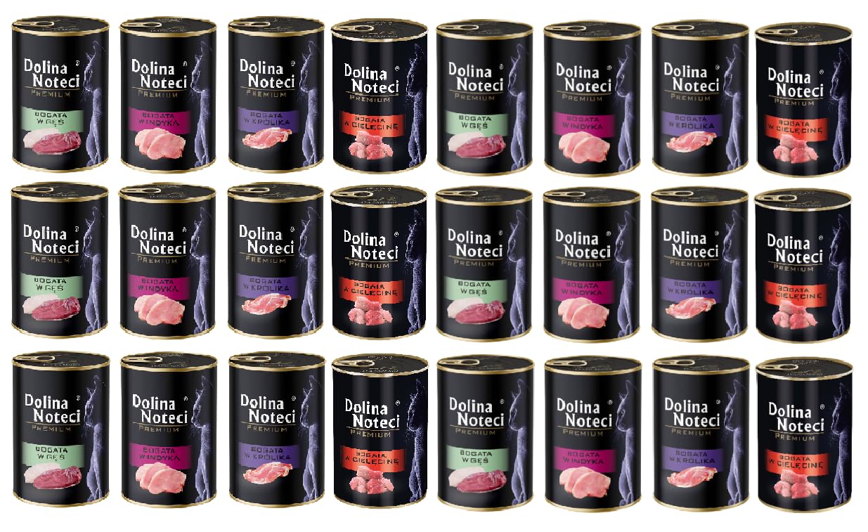 Dolina Noteci Premium mokra karma dla kota bogata w gęś, indyka, królika i cielęcinę mix smaków 24 x 400g