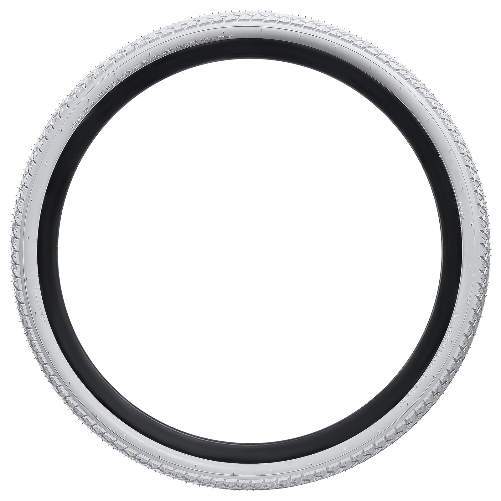 YUNSCM 2-PCS 700C Route bicicletta pneumatici 700x45C(47-622) Compatible with 700x43C 700x44C 700x45C 700x46C 700x47C bicicletta pneumatici-White(Y-810)