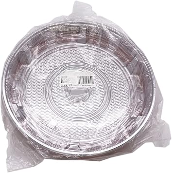 Toshi SK-3 Disposable Containers, Sushi Tub, Round Tub, Medium, 6 Pieces, No. 3, Diameter 12.4 x Depth 1.8 inches 31.5 x 4.5 cm, with Cover, Silver, Vermilion, Made in Japan, Food Pack with Lid, Box, Container, Food, Commercial Use, Sushi, Hors Doeuvres, Parties, Outdoors, Events, Large Capacity