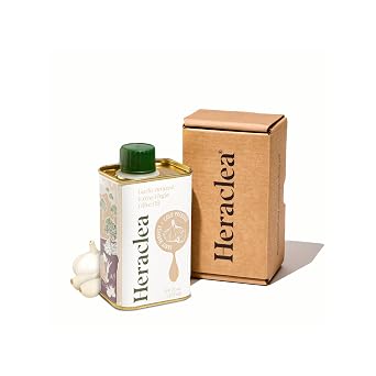 Heraclea - Garlic Infused - Extra Virgin Olive Oil - Extra Virgin - Cold Pressed - Polyphenol Rich EVOO - 5.9oz Bottle