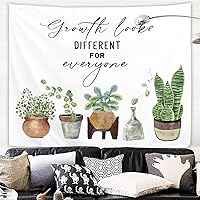 Vista 14 de Yookeb Tapiz negro de flores de Matisse de 59 pulgadas de ancho por 51 pulgadas de alto, para colgar en la pared, hojas abstractas, vintage, arte