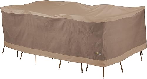 Duck Covers Pato Cubre Elegante Rectangular/Patio Oval Mesa con sillas Cubierta,