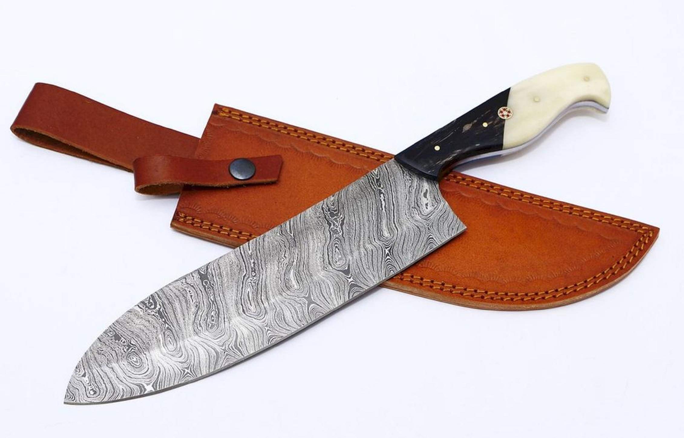 Ensemble De Couteaux De Chef Cu Mai Damas Faits Main 5 Pièce Cergy 95000