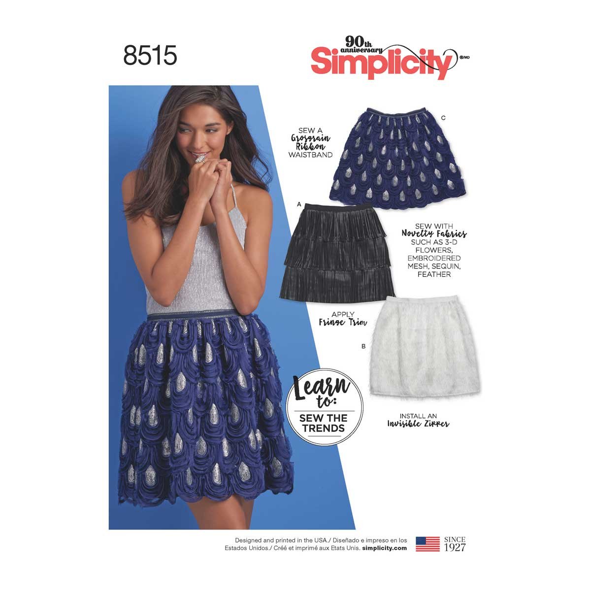 Simplicity Misses Novelty Mini Skirts Sewing Pattern, Paper, White, 22 x 15 x 1 cm