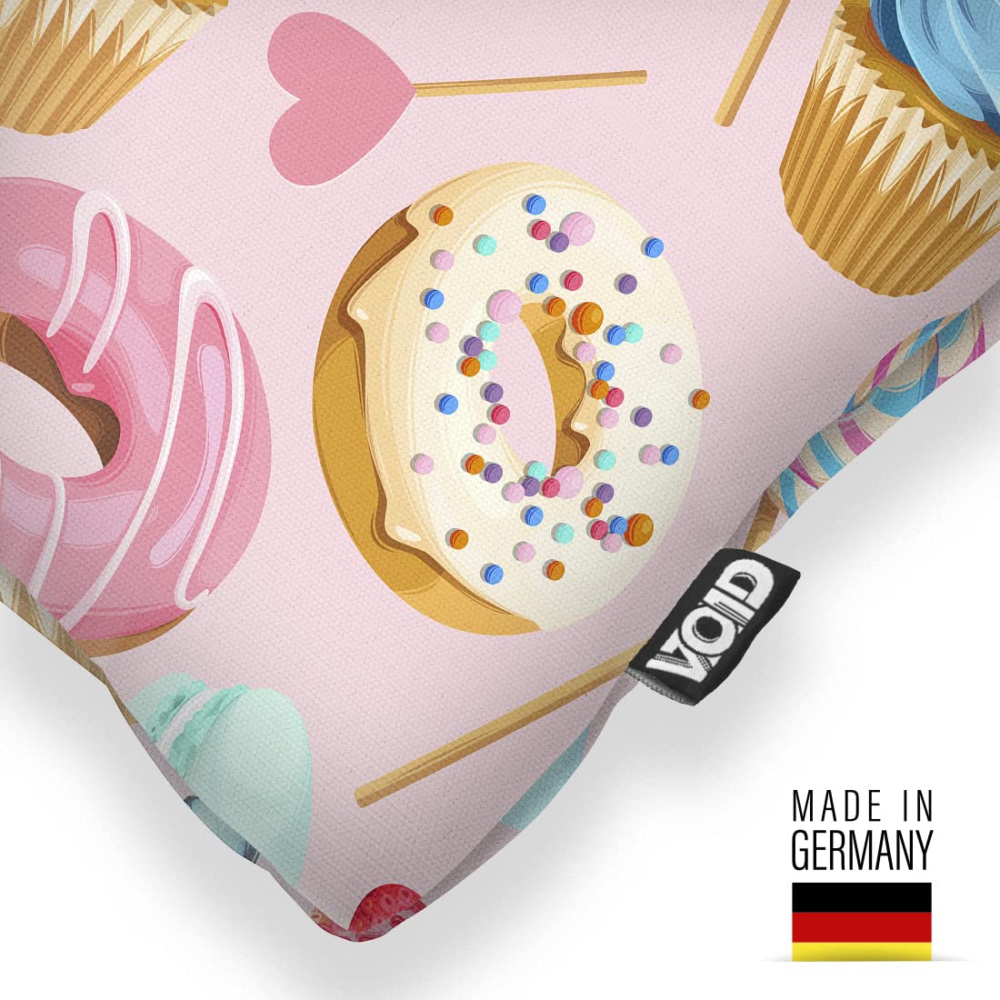 VOID Doughnuts Party Donuts poszewka na poduszkę, poszewka na poduszkę, poduszka na sofę, poduszka dekoracyjna, poduszka dekoracyjna, wymiary: 60 x 60 cm