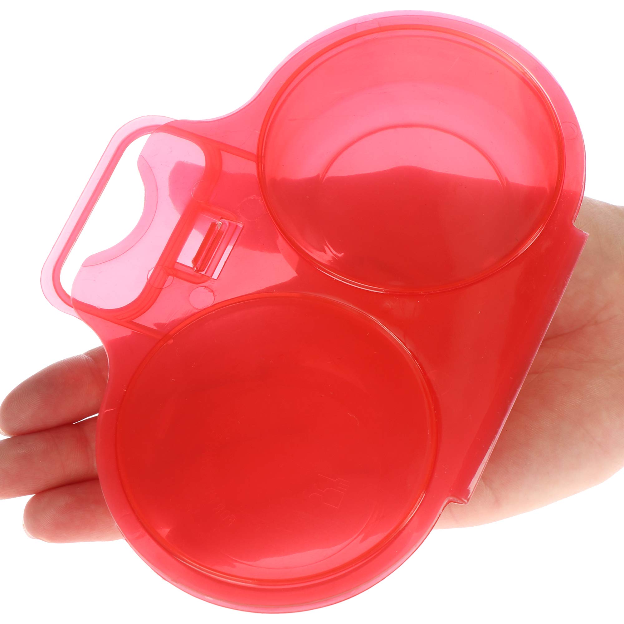 Cuociuova Per Microonde Lvjkes - Doppia Tazza Antiaderente, Cottura A Vapore Uova, Colore Arancione - Foto 4