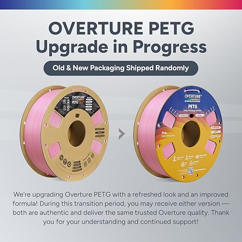 Vista 38 de Overture Petg - Filamento de 0.07 pulgadas con superficie de construcción 3D 7.87 x 7.87 pulgadas, consumibles para impresora 3D, carrete de 2.2 2.2