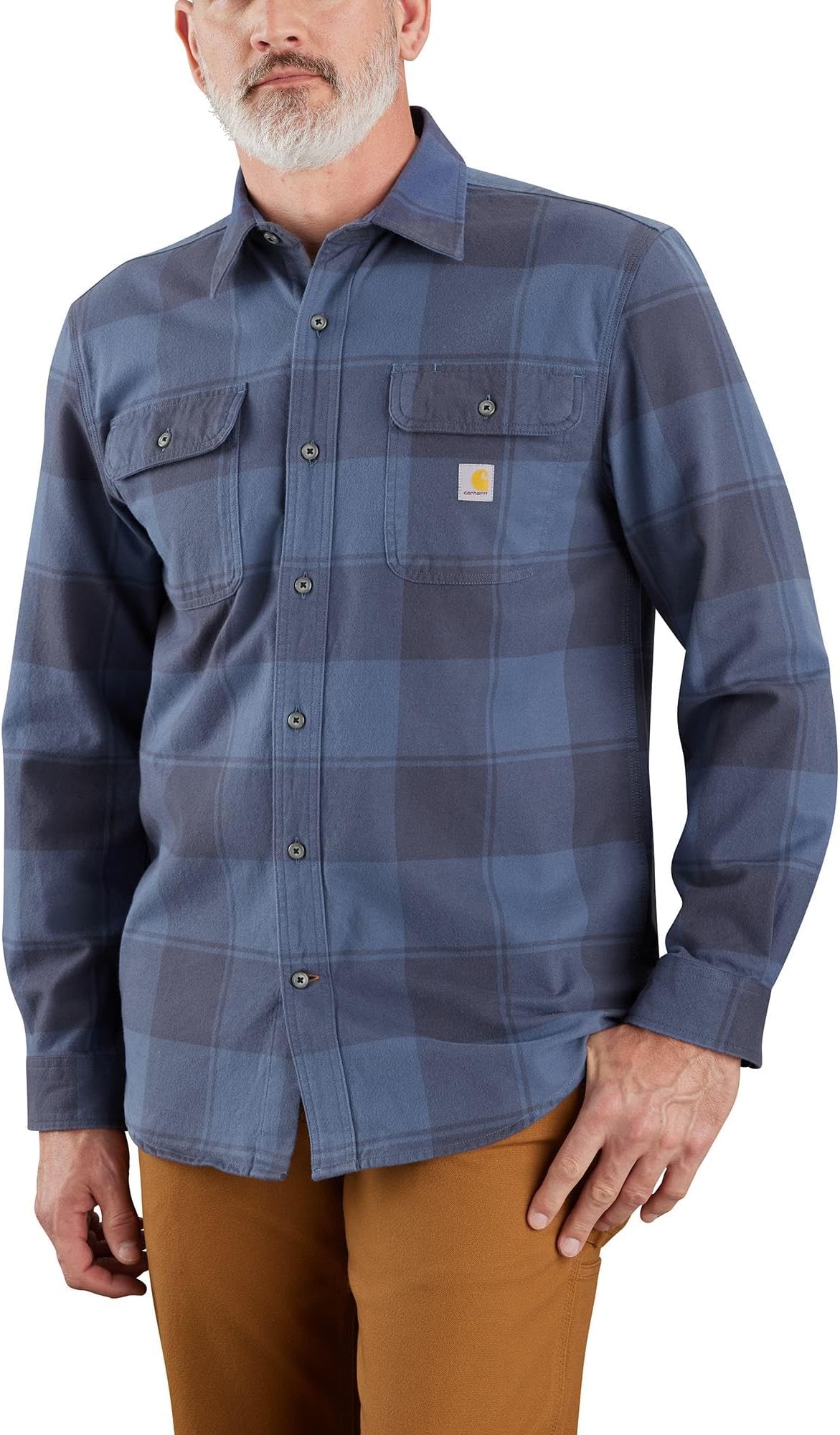 Carhartt Men's 105947 Loose Fit Heavyweight Flannel Long-Sleeve Plaid Shirt