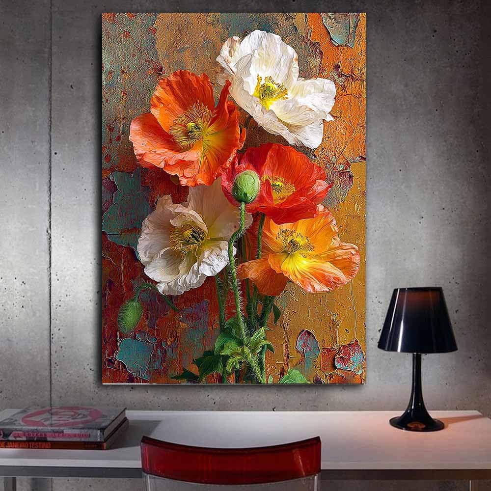 HUYEEI Obrazy Z Kwiatami Makarenki Plakat Na Ścianę, Do Salonu, Sypialni, Baru, Hotelu, Itp. (czerwony105) - 60x90cm W Ramce