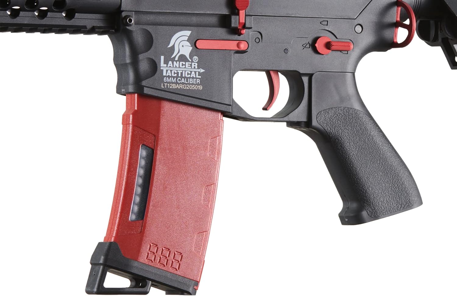 Lancer Tactical Gen 2 M4 Evo Carbine Airsoft AEG Rifle with High Speed Mid Mag & Red Dot Sight, 9.6v 1600 mAh Nimh Battery, Charger, 1000 Rounds 0.20g BBS Included