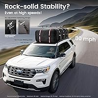 Vista 4 de Kylinlucky Bolsa de carga para techo de 23 pies cúbicos – IPX6 impermeable, 1200D de triple capa, ajuste universal para automóviles y SUV