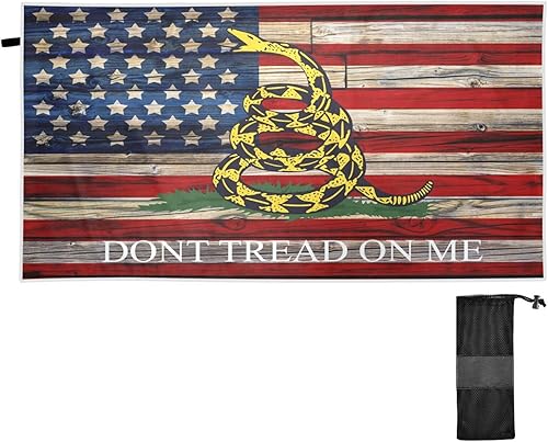 Miniatura 2 de Dont Tread on Me - Toalla de playa de microfibra con la bandera estadounidense, toalla de playa de gran tamaño para niños, toalla de baño súper