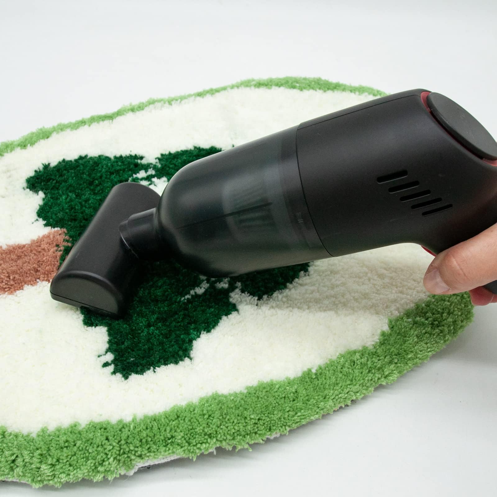 Handheld Vacuum Cleaner Cordless Tufting Gun Rug Accessories, Carpet Trimmer Cleaner Mini Vacuum, 9000PA 120W High Power Portable Wet Dry Vacuum, Black, LB-067C