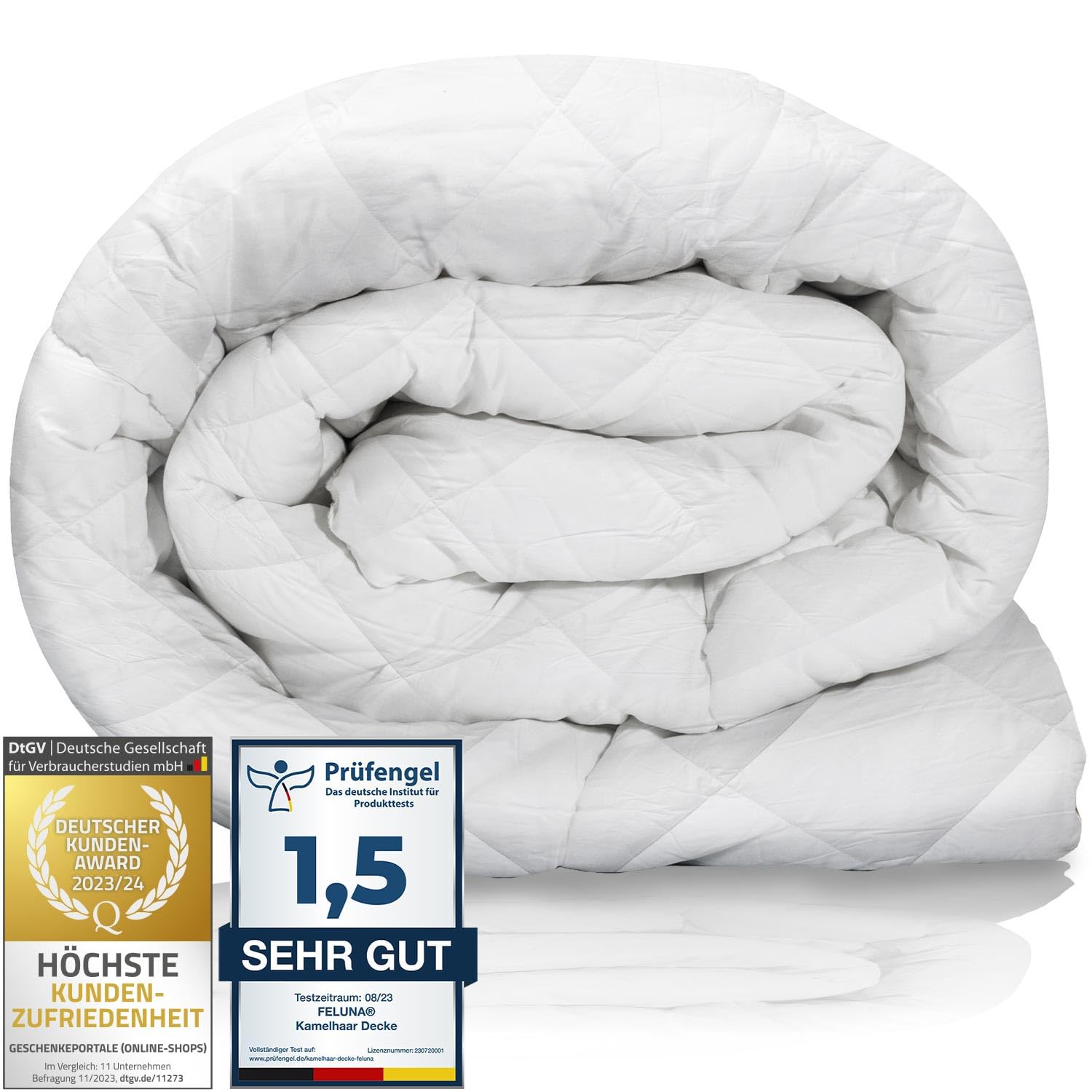 Feluna® winter duvet Camel hair quilt made from 100% camel hair fluff (Winter duvet, 135x200cm)