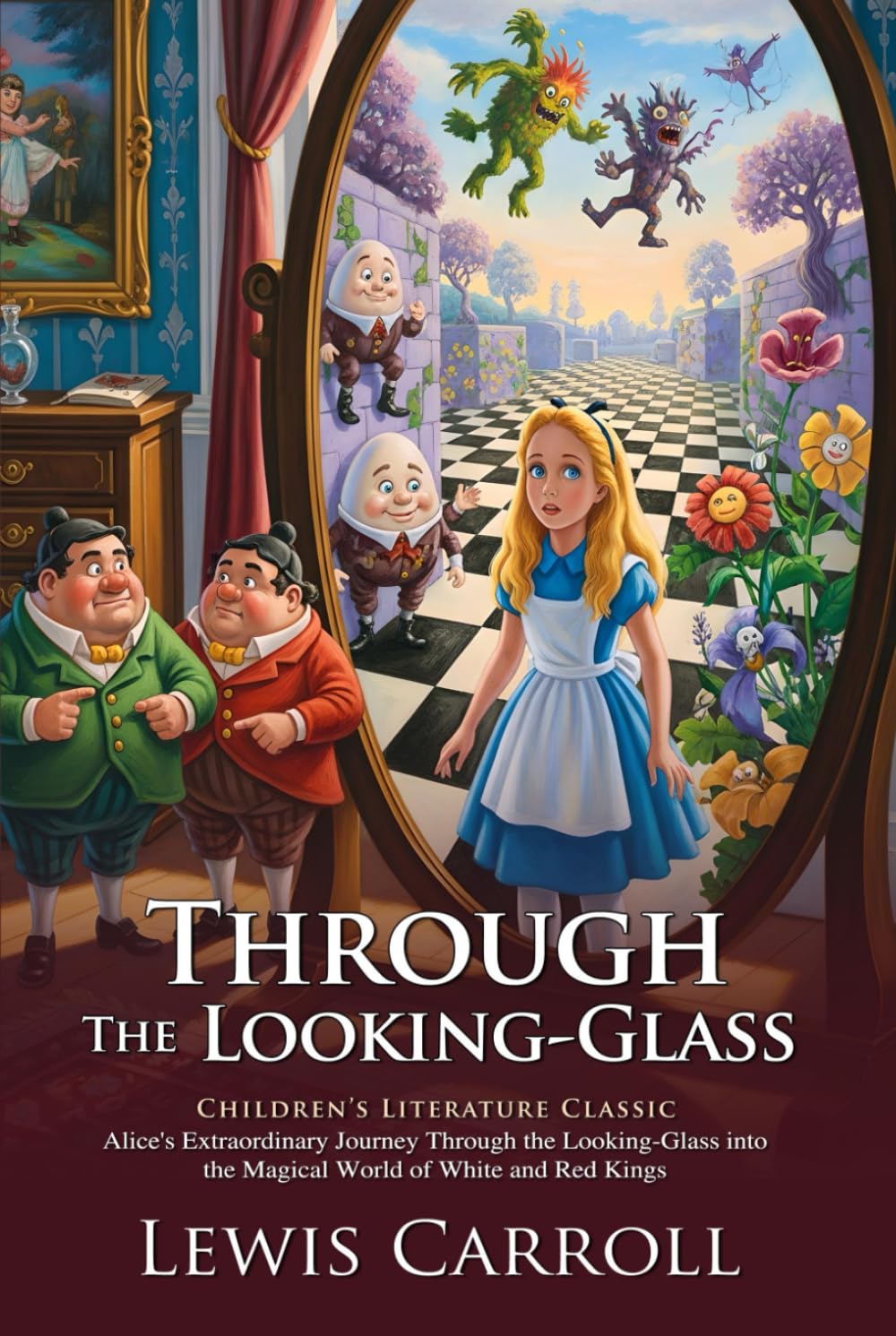 Through the Looking-Glass: Alice’s Chessboard Fantasy Adventure: A Whimsical Sequel Filled with Puzzles and Imagination – Illustrated Edition with Author Biography