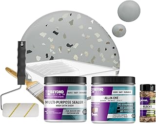 Beyond Paint Smoked Gray Flecks Countertop Makeover Kit with Paint, Seal...