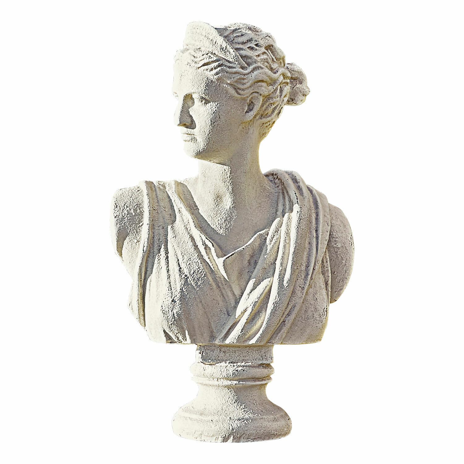 Loberon Büste Ellora, Französischer Stil, wie EIN Antikes Fundstück, mit Antik-Finish, Gartendekoration, Gartenzubehör, Outdoor, Polyresin, antikcreme