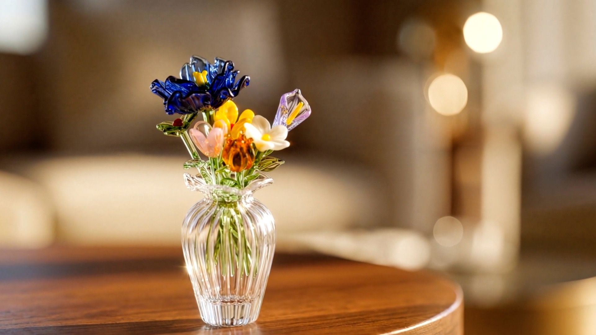 Amazon.com: Fiwochic 7 Pcs Miniature Glass Flower Leave and 1 Pcs