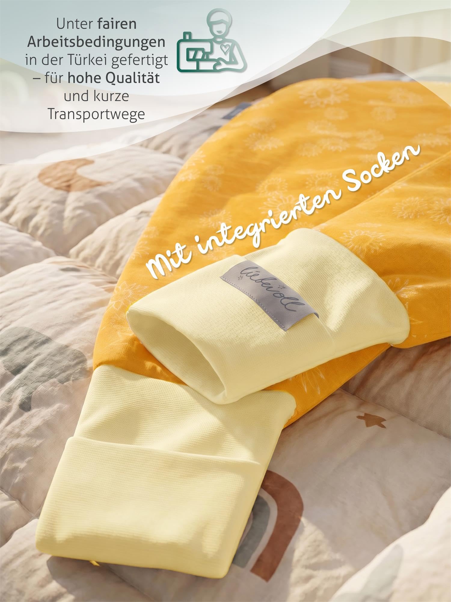 normani Kinder Kapuzentuch Frottee Wickeltuch Kapuzenhandtuch aus 100% Bio-Baumwolle - Baby Badehandtuch 100x100 cm Gelb 2.5 TOG 100 x 100 cm