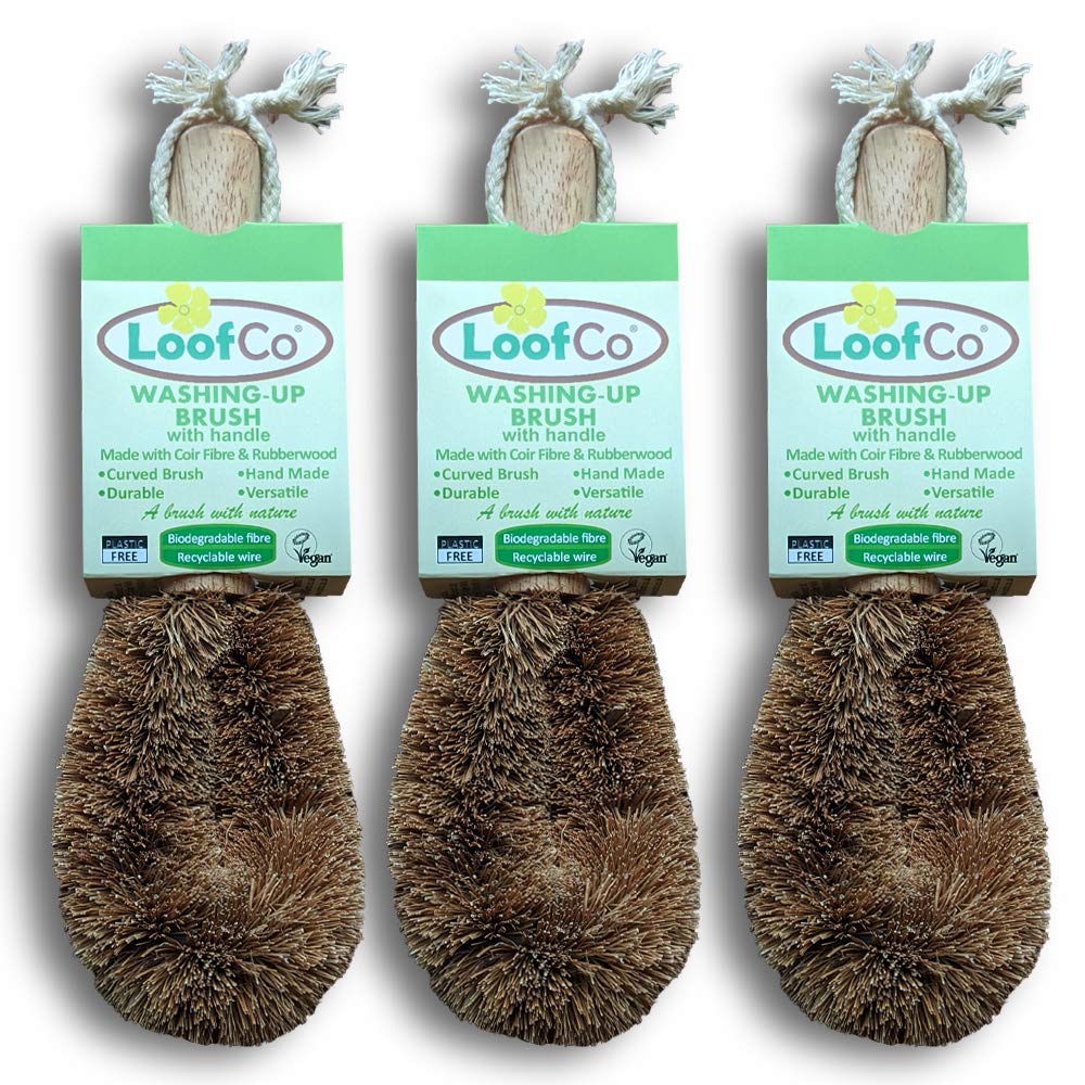 LoofCo Washing-Up Brush with Handle SET OF 3