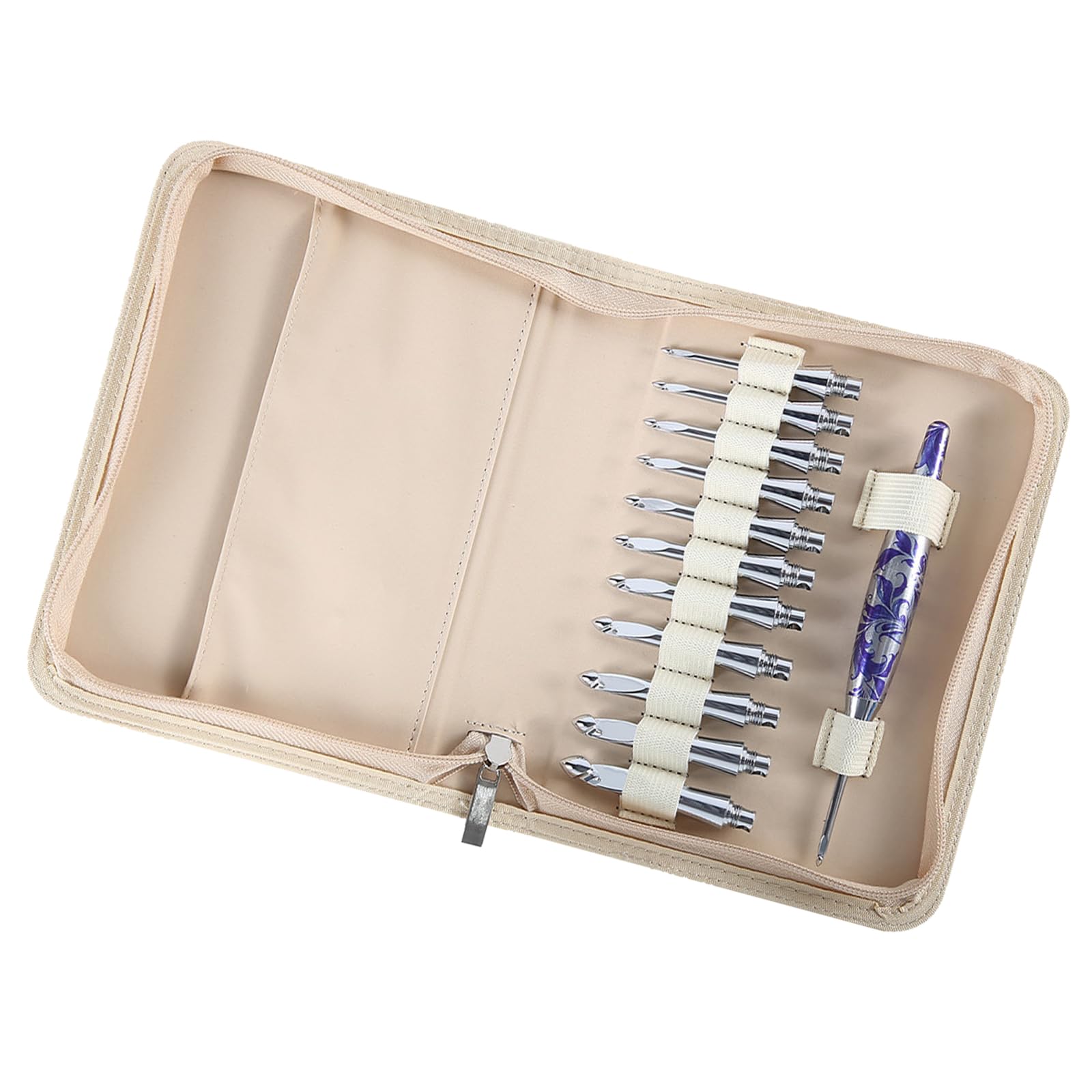 Ergonomic Aluminum Crochet Hooks 11 with Interchangeable Tip Thread Tool Set 3.5mm-10mm for Crochet Needles Knitting Ergonomic Detachable Knitting Needles