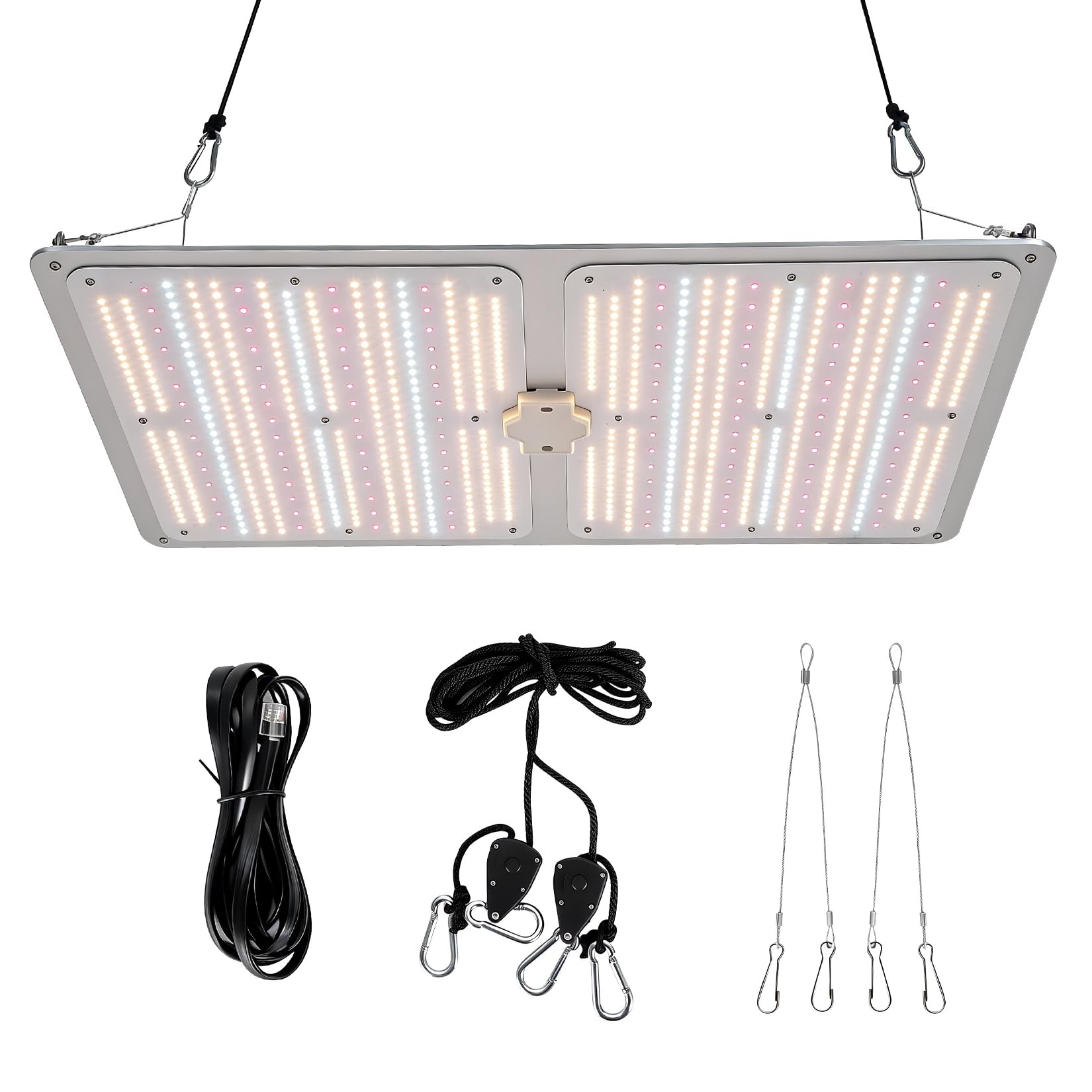 IDEALHOUSE Lampe LED intelligente à intensité variable pour plantes, spectre complet 600 W, PPFD, blanc + rouge + infrarouge, pour culture/croissance/floraison, tente de culture intérieure, serre