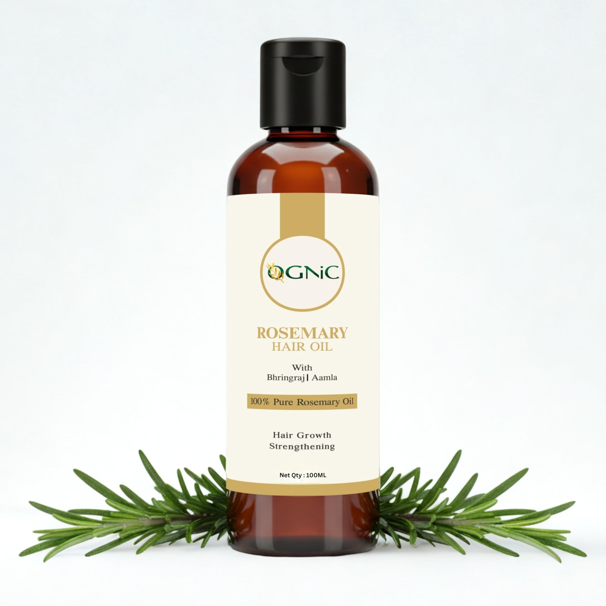 Rosemary Hair Oil with Bhringraj & Amla | 100% Pure Rosemary Oil for Hair Growth & Strengthening | Cold-Pressed Blend with Coconut, Almond & Argan Oil – 100ml-image-46