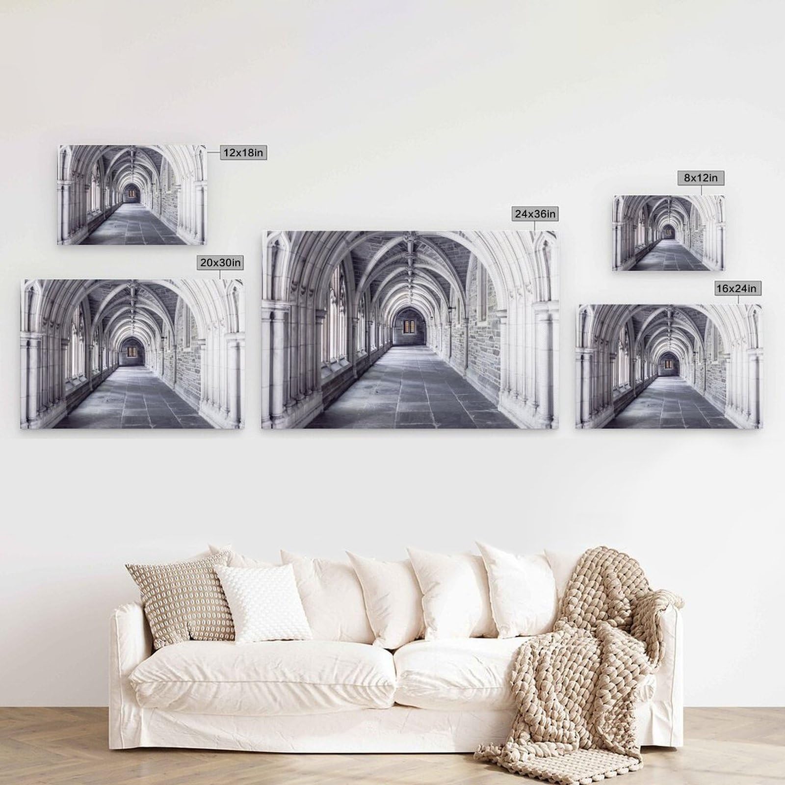 Generisch Arched Hallway Wall Canvas Poster Moderne Poster, Dekorative Drucke, Ästhetische Wanddekorationen, Wanddekorationen Für Das Wohnzimmer, Kunstdrucke, Leinwandgemälde 20x30inch