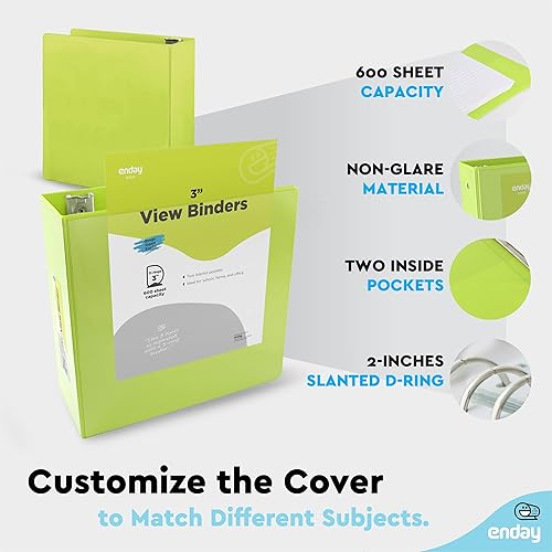 Vista 190 de Carpeta de 3 anillos de 1 pulgada, cubierta transparente de 1 pulgada con 2 bolsillos interiores, carpetas de anillos redondos de colores, en gris