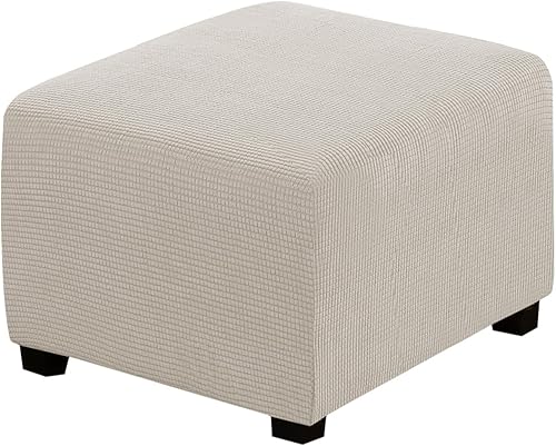 Miniatura 88 de H.VERSAILTEX Fundas cuadradas para otomano, fundas protectoras para otomano, taburete plegable para almacenamiento de muebles, protector