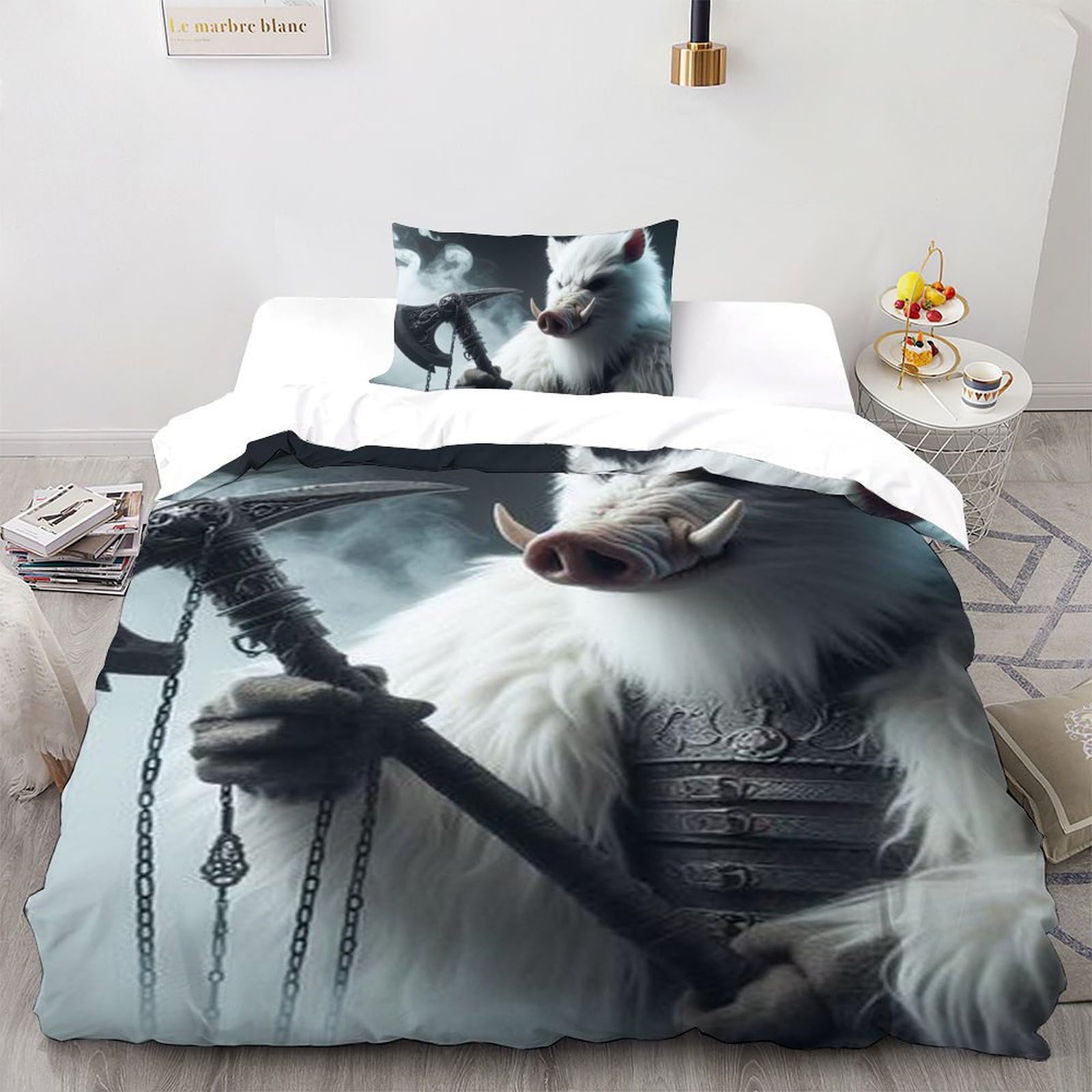 Housse de couette sanglier idée cadeau parure de lit animaux pour fille