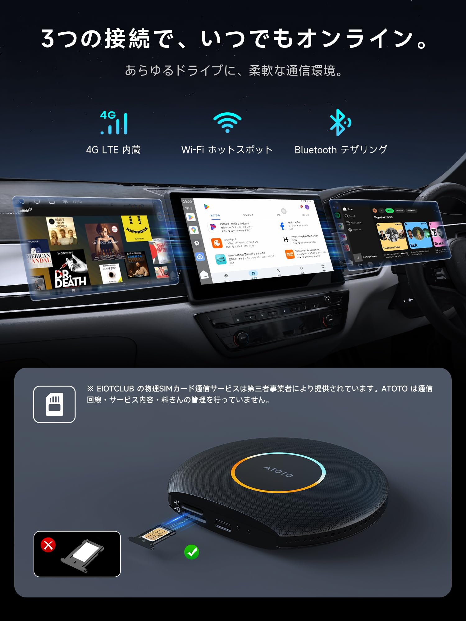 Amazon.co.jp: MYATOTO Magic AI Box｜ワイヤレスCarPlay/Android Auto