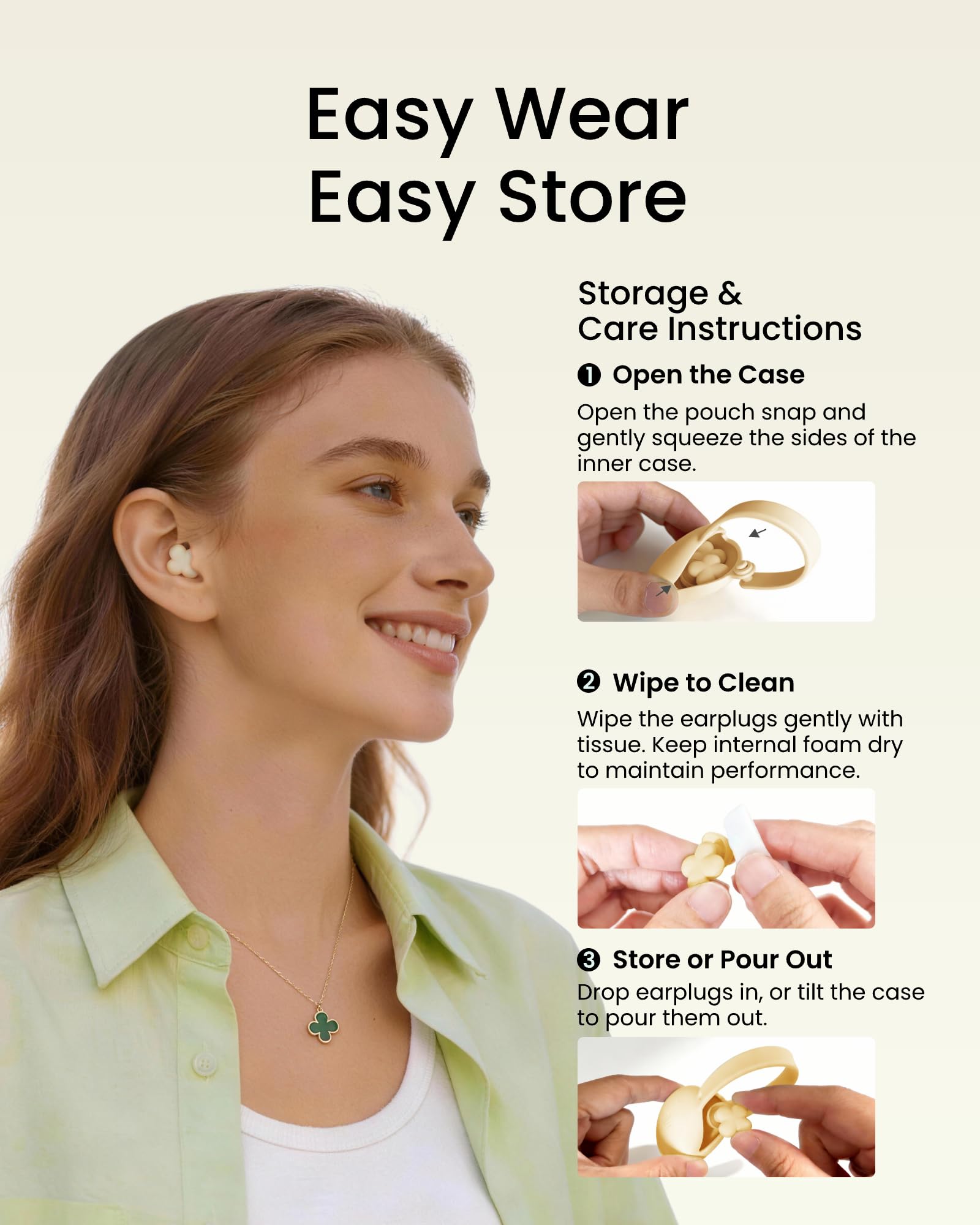 Bloom Tapones para los oídos, tapones para los oídos para canales auditivos pequeños, tapones para los oídos ultracómodos y elegantes para mujeres con almohadillas suaves patentadas