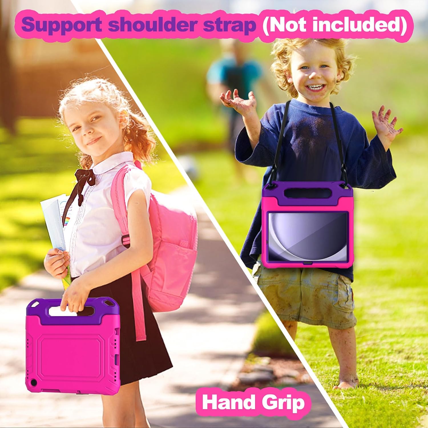 YIHE Kids Case for Samsung Galaxy Tab A11 Plus/A9+ 11" Tablet, Pink&Purple image 5