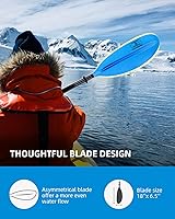 Vista 4 de OCEANBROAD - Remo de kayak de 86 pulgadas/218 cm, 90.5 pulgadas/230 cm, 95 pulgadas/241 cm, remo de aleación para kayak, bote y canoa con correa